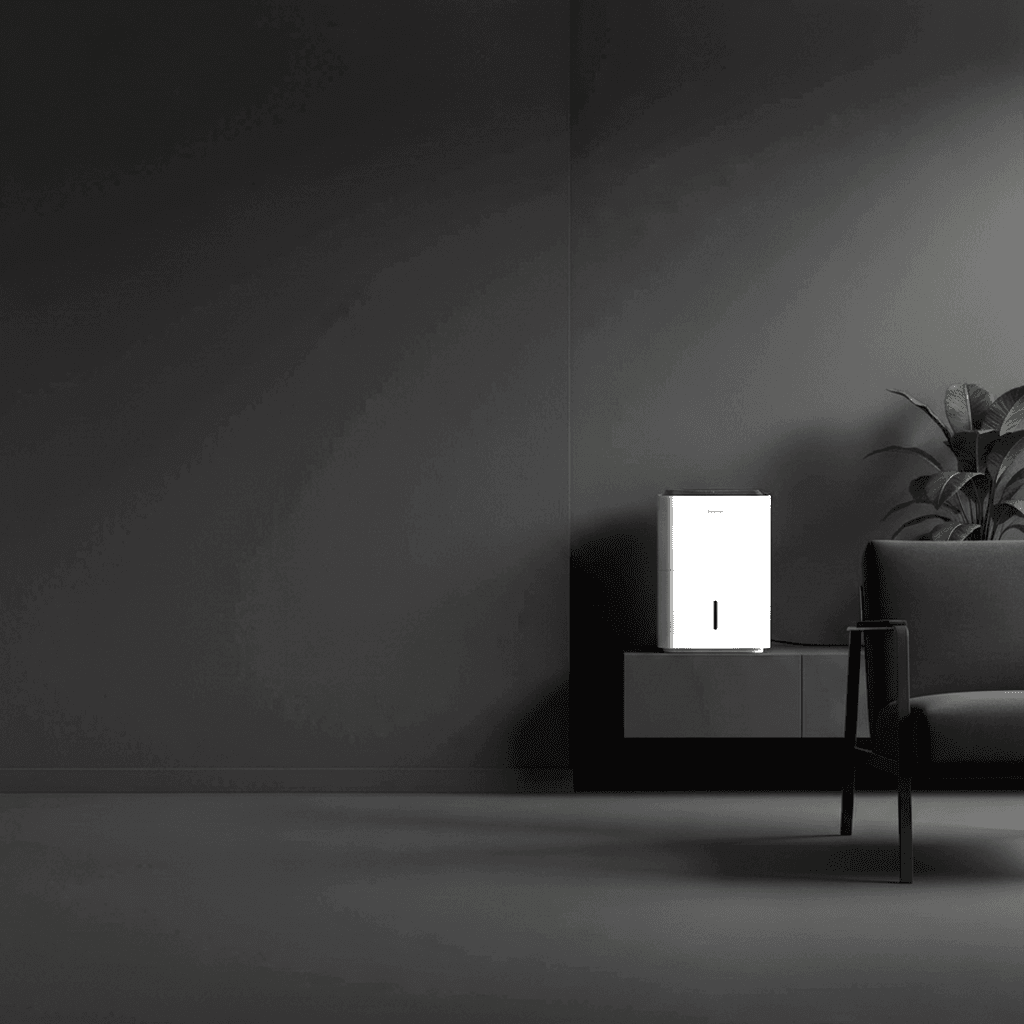 Déshumidificateur électrique posé dans un salon